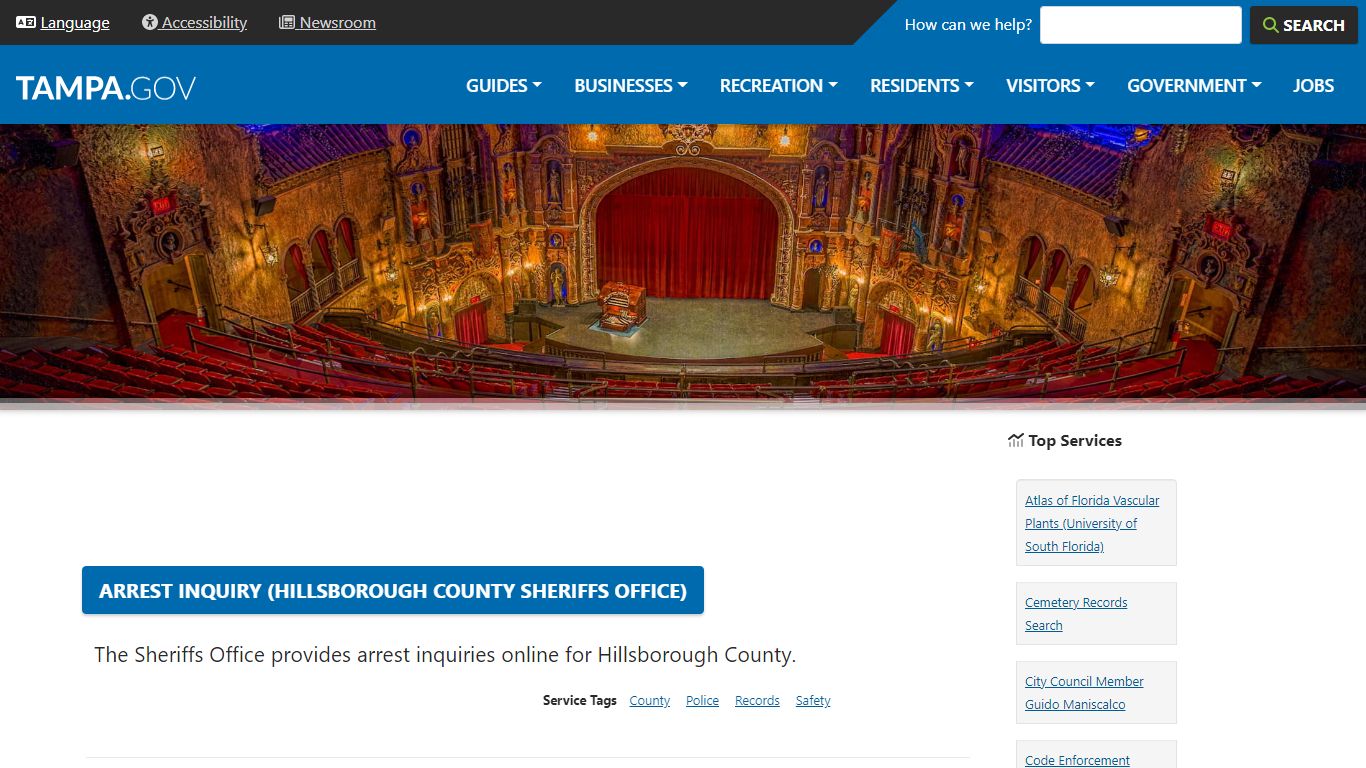 Arrest Inquiry (Hillsborough County Sheriffs Office)