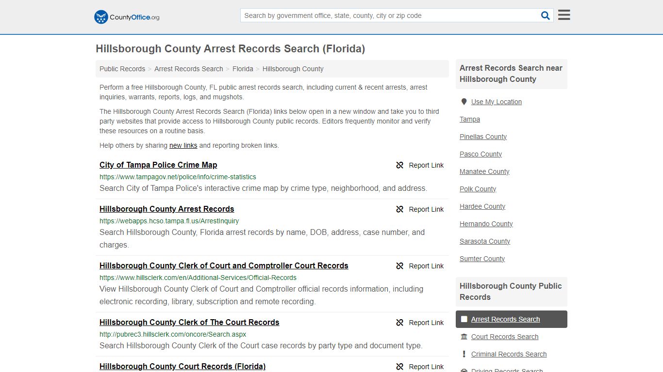Arrest Records Search - Hillsborough County, FL (Arrests & Mugshots)
